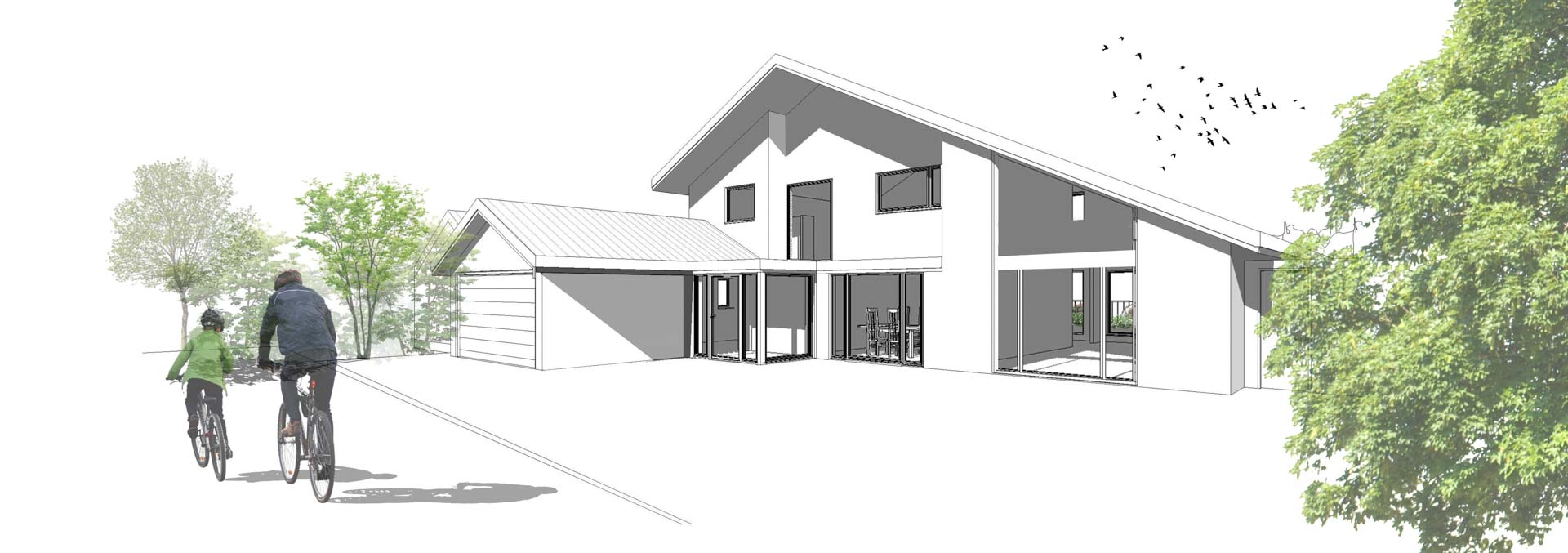 Extensive extension to family residential property by Larch Architects