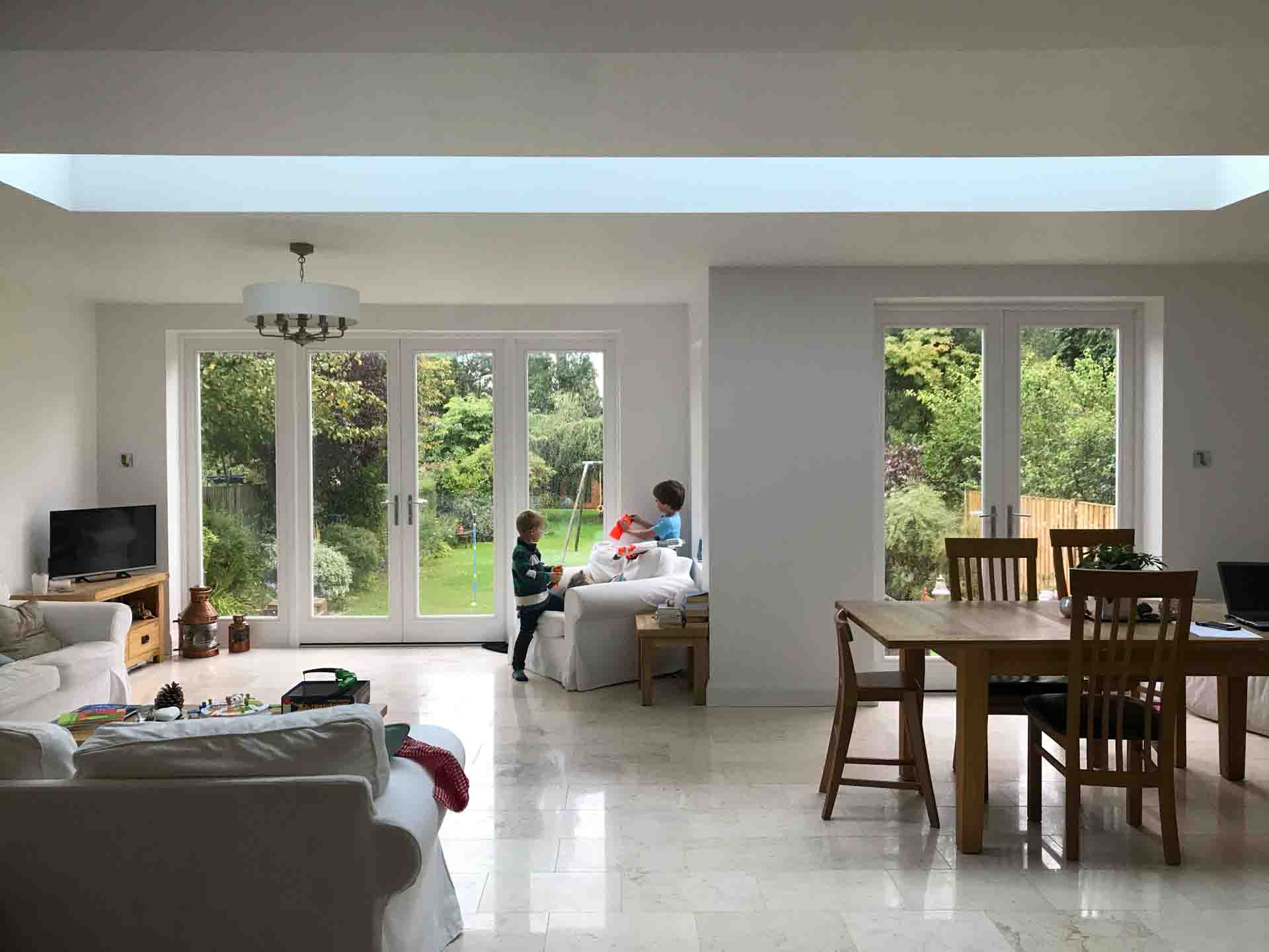 Extensive extension to family residential property by Larch Architects