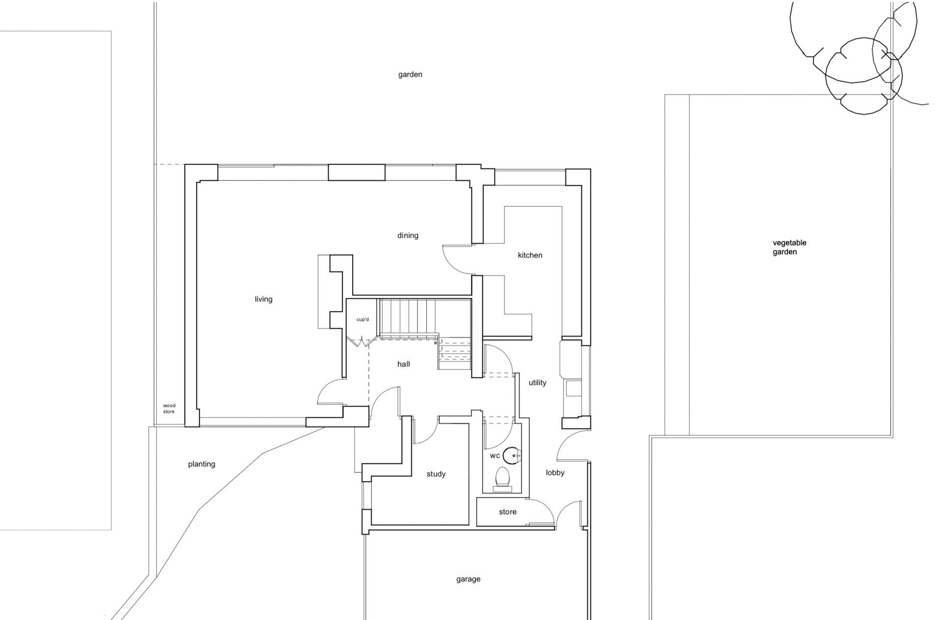 Larch Architects Walcot Green - Exisiting Ground Floor Drawings